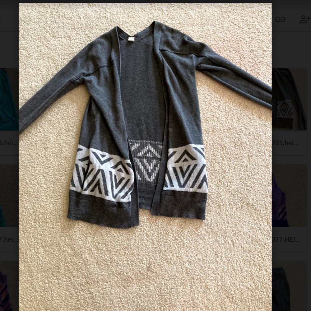 Grey and white Cardigan
